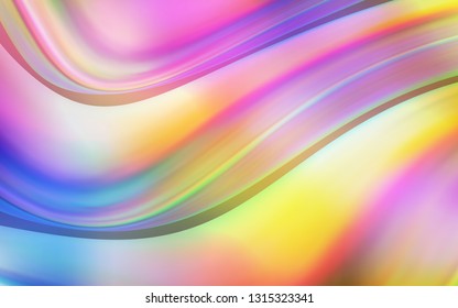 Light Multicolor vector pattern with bent ribbons. A sample with blurred bubble shapes. Marble design for your web site.