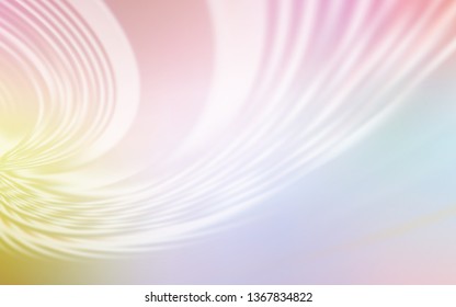 Light Multicolor vector pattern with bent lines. A circumflex abstract illustration with gradient. Colorful wave pattern for your design.
