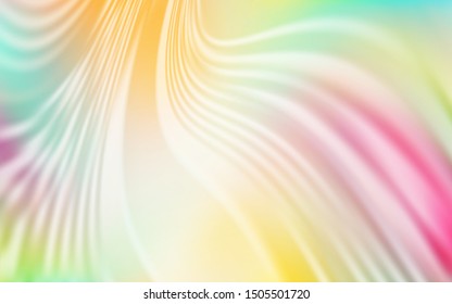Light Multicolor vector pattern with bent lines. Brand new colorful illustration in simple style. Abstract design for your web site.