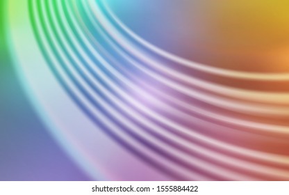 Light Multicolor vector pattern with bent lines. Colorful abstract illustration with gradient lines. Abstract design for your web site.