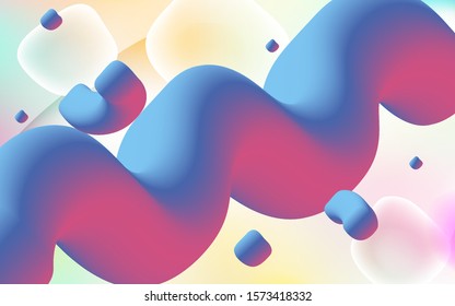 Light Multicolor vector pattern with bent ribbons. Colorful illustration in abstract memphis style with gradient. The best blurred design for your business.