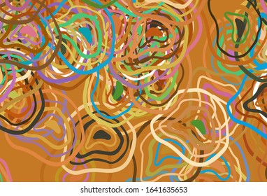 Light Multicolor vector pattern with bent lines. Geometric illustration in abstract style with gradient.  Pattern for your business design.