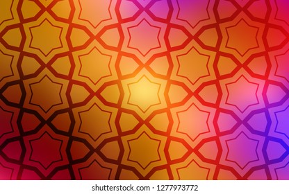 Light Multicolor vector pattern with christmas stars. Glitter abstract illustration with colored stars. Pattern for wrapping gifts.