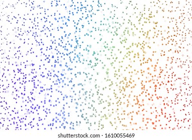 Light Multicolor vector pattern with christmas stars. Stars on blurred abstract background with gradient. Template for cosmic backgrounds.