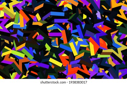 Light Multicolor vector pattern with christmas stars. Stars on blurred abstract background with gradient. Pattern for futuristic ad, booklets.
