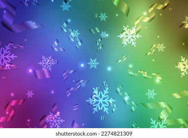 Light Multicolor vector pattern in Christmas style. Modern abstract Christmas mood shapes. Best design for a college poster, banner.