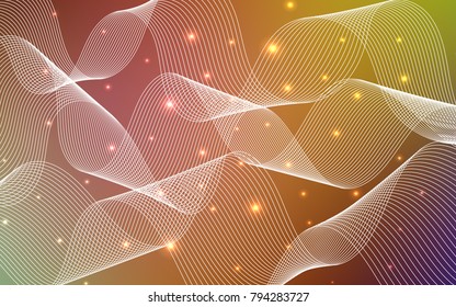 Light Multicolor vector pattern with christmas ribbons. Blurred decorative design in anniversary style with confetti. The pattern can be used for new year ad, booklets.