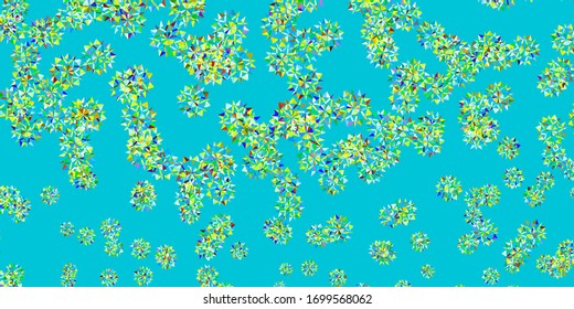 Light Multicolor vector pattern with colored snowflakes. Simple abstract illustration with ice, snow, snowflakes. Xmas design for business.