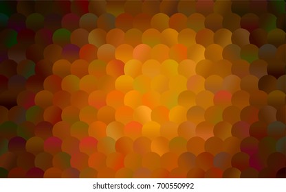 Light Multicolor vector pattern with colored spheres. Geometric sample of repeating circles on white background in halftone style.