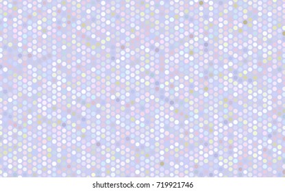 Light Multicolor vector pattern with colored spheres. Geometric sample of repeating circles on white background in halftone style.