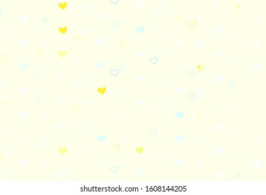 Light Multicolor vector pattern with colorful hearts. Illustration with hearts in love concept for valentine's day. Pattern for valentine's ad, booklets.