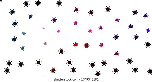 Light multicolor vector pattern with coronavirus elements. Colorful abstract illustration with gradient medical shapes. Best design for quarantine events.