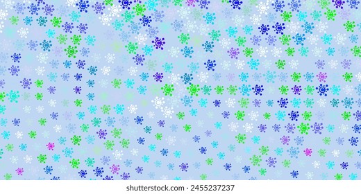 Light Multicolor vector pattern with coronavirus elements. Simple design in abstract style with infection forms. Simple design against epidemic information.