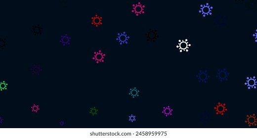 Light multicolor vector pattern with coronavirus elements. Simple design in abstract style with infection forms. Simple drawing against danger fever.