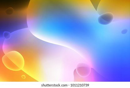 Light Multicolor vector pattern with curved circles.