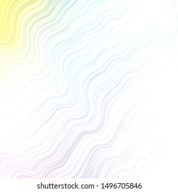 Light Multicolor vector pattern with curved lines. Abstract illustration with gradient bows. Template for your UI design.