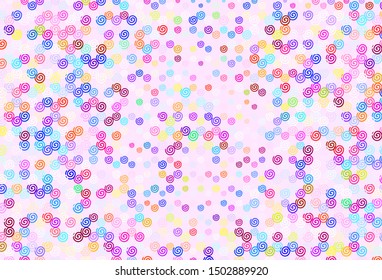 Light Multicolor vector pattern with curved lines. Brand new colorful illustration in simple style. Abstract design for your web site.