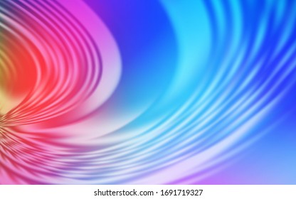 Light Multicolor vector pattern with curved lines. Modern gradient abstract illustration with bandy lines. A completely new template for your design.