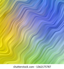 Light Multicolor vector pattern with curves. Brand new colorful illustration with bent lines. Pattern for booklets, leaflets.