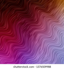 Light Multicolor vector pattern with curves. Gradient illustration in simple style with bows. Pattern for commercials, ads.