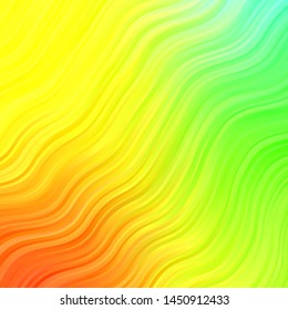 Light Multicolor vector pattern with curves. Gradient illustration in simple style with bows. Best design for your ad, poster, banner.