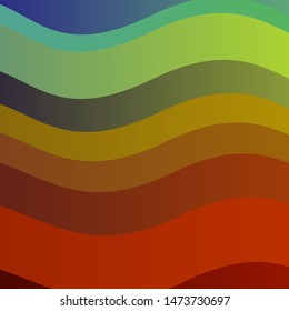 Light Multicolor vector pattern with curves. Bright sample with colorful bent lines, shapes. Template for your UI design.
