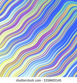 Light Multicolor vector pattern with curves. Abstract illustration with gradient bows. Smart design for your promotions.