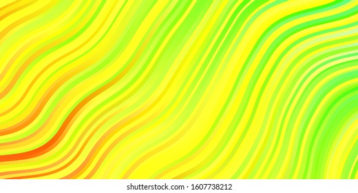 Light Multicolor vector pattern with curves. Gradient illustration in simple style with bows. Best design for your ad, poster, banner.