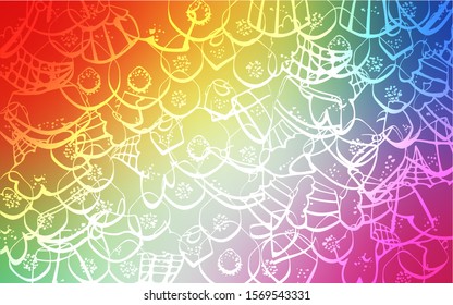 Light Multicolor vector pattern with delicious cookies. Confections on blurred abstract background with colorful gradient. Pattern for menu of cafes and restaurants.