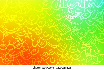 Light Multicolor vector pattern with delicious cookies. Decorative shining illustration with sweets on abstract template. Pattern for ad, booklets, leaflets of restaurants.