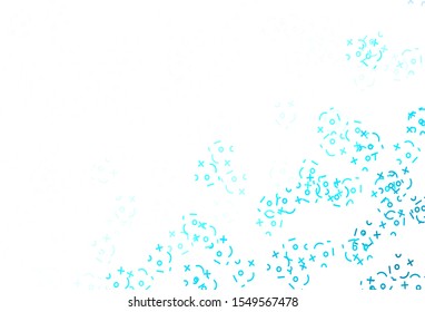 Light Multicolor vector pattern with Digit symbols. Illustration with Numeral symbols on abstract template. Pattern for ad, booklets, leaflets of education.
