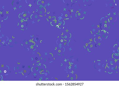 Light Multicolor vector pattern with Digit symbols. Blurred design in simple style with collection of numerals. Pattern for posters, banners of math books.