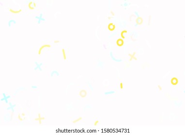 Light Multicolor vector pattern with Digit symbols. Modern geometrical illustration with numerals. Smart design for university advert.