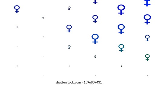Light Multicolor vector pattern with feminism elements. Illustration with signs of women's strength and power. New design for applications.