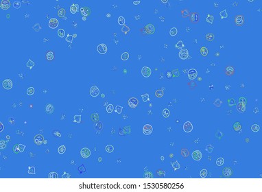 Light Multicolor vector pattern with fresh ingredients. Colorful decorative design of snacks in doodle style. Doodle design for your business advert of cafes.