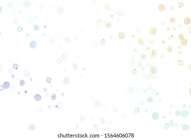 Light Multicolor vector pattern with fresh ingredients. Abstract background with colorful Fast Food illustrations. Pattern for ad, booklets, leaflets of restaurants.