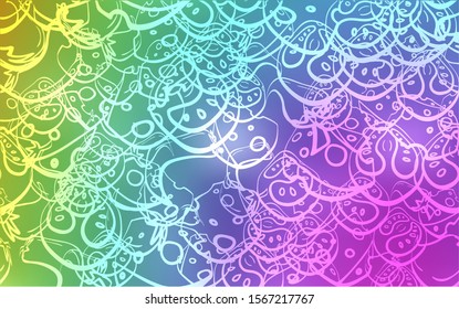 Light Multicolor vector pattern with fresh ingredients. Illustration with set of fresh food in doodle style. Template for meal cooking in kitchen.