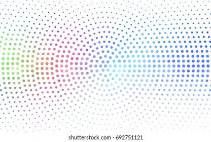 Light Multicolor vector pattern of geometric circle shapes. Colorful mosaic banner. Geometric background with colored disks.