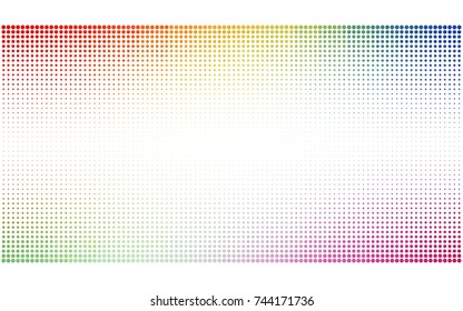 Light Multicolor vector pattern of geometric circle shapes. Colorful mosaic banner. Geometric background with colored disks.