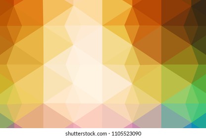 Light Multicolor vector pattern with gradient triangles. Geometric illustration in Origami style with gradient.  Pattern for a brand book's backdrop.