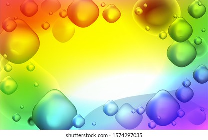 Light Multicolor vector pattern with lamp shapes. Colorful abstract illustration with gradient lines. Memphis design for your web site.