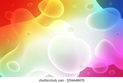 Light Multicolor vector pattern with lava shapes. Colorful illustration in abstract memphis style with gradient. Textured wave pattern for backgrounds.