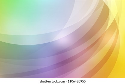 Light Multicolor vector pattern with lines, ovals. Shining illustration, which consist of blurred lines, circles. Marble style for your business design.
