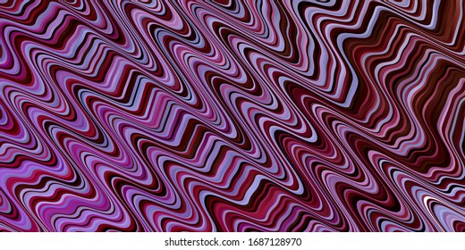 Light Multicolor vector pattern with lines. Colorful illustration in circular style with lines. Best design for your posters, banners.