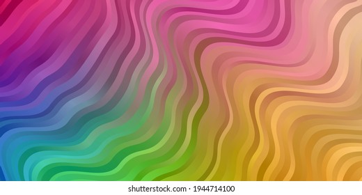 Light Multicolor vector pattern with lines. Colorful illustration in abstract style with bent lines. Template for cellphones.