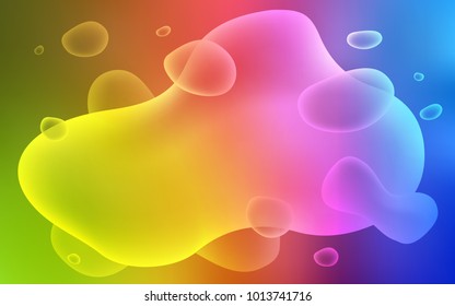 Light Multicolor vector pattern with liquid shapes. Glitter abstract illustration with wry lines. The elegant pattern for brand book.
