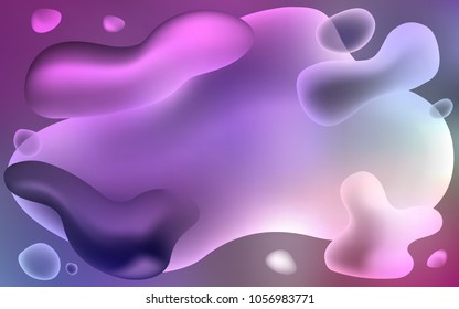 Light Multicolor vector pattern with liquid shapes. Modern gradient abstract illustration with bandy lines. New composition for your brand book.