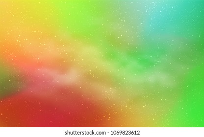 Light Multicolor vector pattern with night sky stars. Shining colored illustration with bright astronomical stars. Template for cosmic backgrounds.