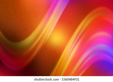 Light Multicolor vector pattern with night sky stars. Blurred decorative design in simple style with galaxy stars. Smart design for your business advert.