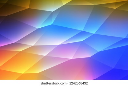 Light Multicolor vector pattern in polygonal style. Illustration with set of colorful triangles. Smart design for your business advert.
